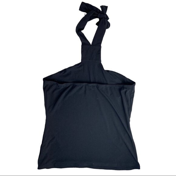 white house black market jeweled halter  top black size medium - Picture 2 of 6